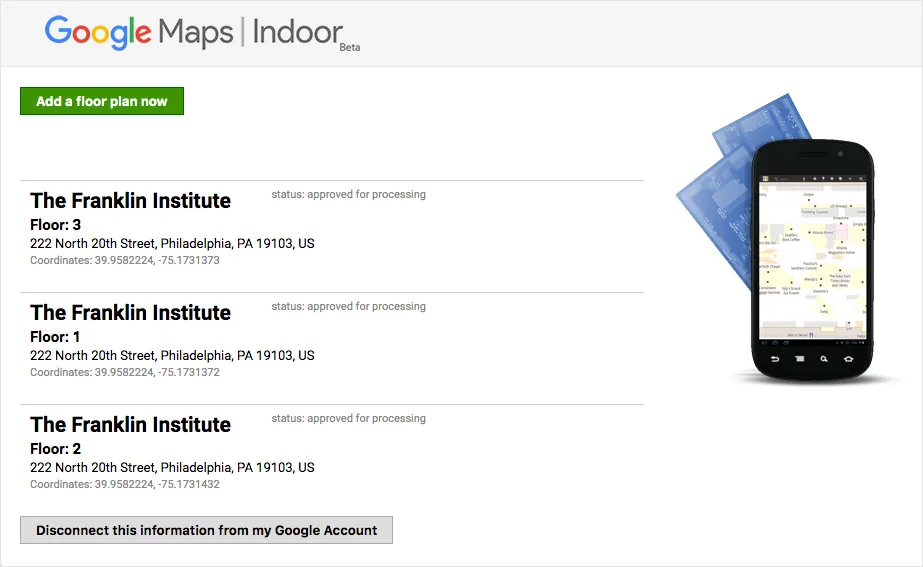 Google Indoor Map Approval