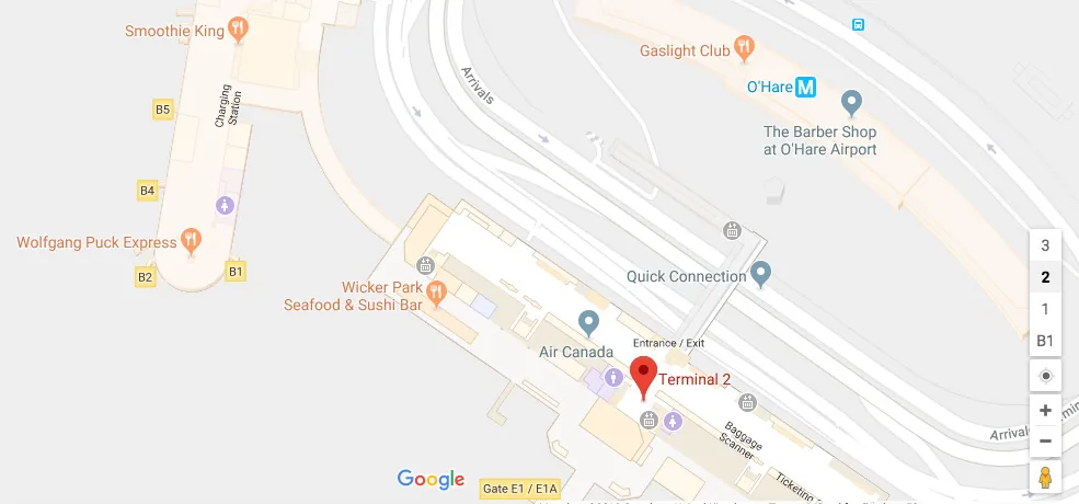 Chicago O'Hare International Airport Indoor Map