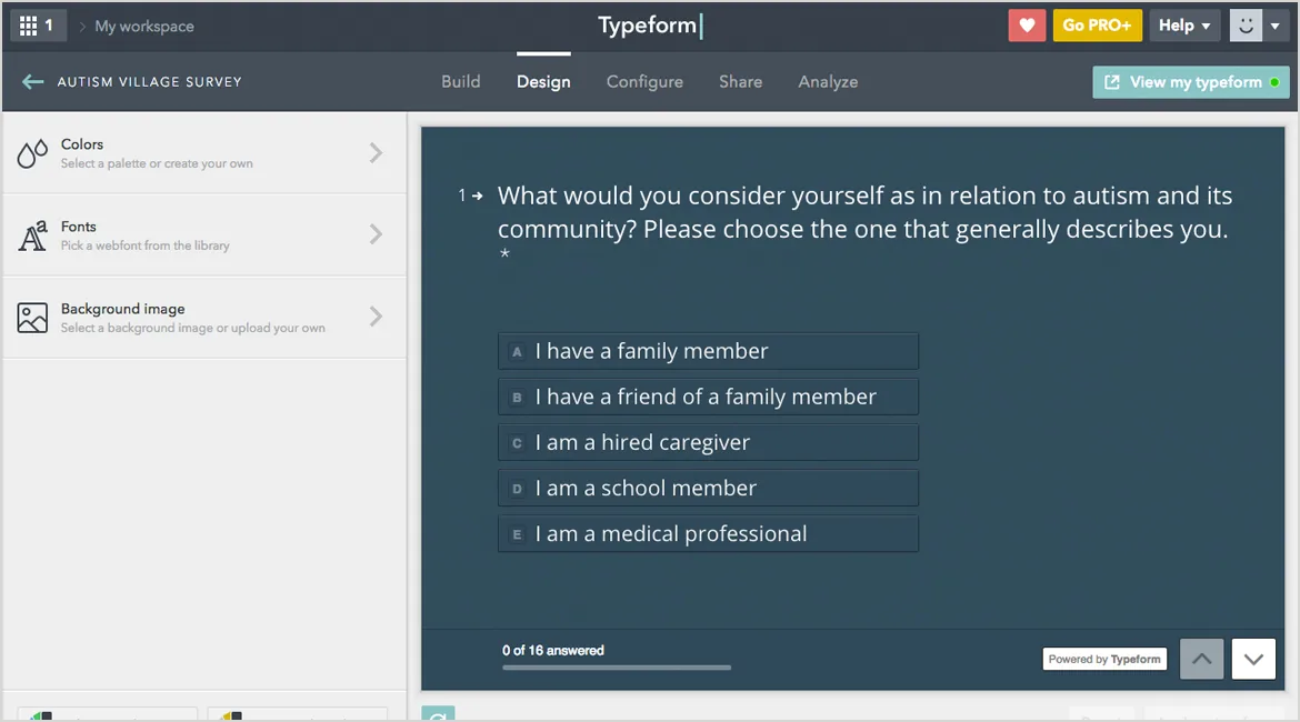 Autism Village User Survey